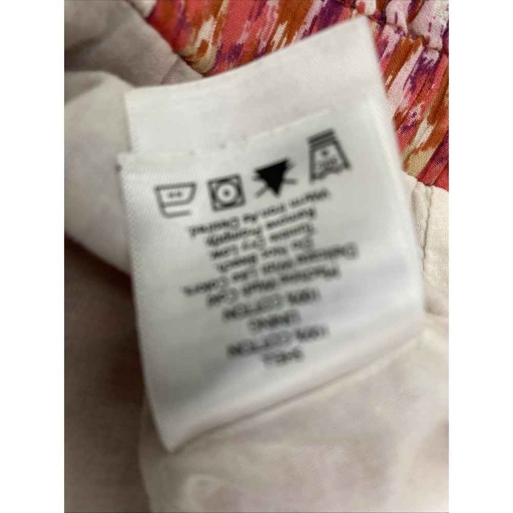 Eddie Bauer Skirt Womens Small Pink Orange Tie Dye AOP Midi Elastic Waist Lined - Picture 7 of 10